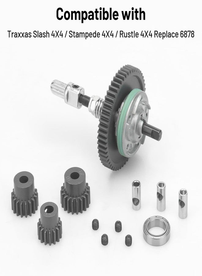 daitoku Differential Gear Complete Slipper Clutch with 32P 15T/17T/19T Pinions Gear Set for Traxxas Slash Stampede Rustle 4X4, Replacement of 6878 - Image 3